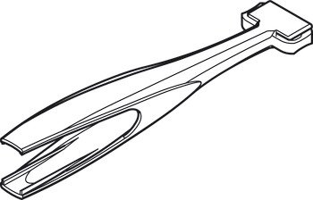 Accessories for Sliding Glass Interior Doors Hawa-Porta 100 GW  Top hung system Track cleaning brush 941.00.099