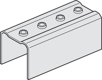 Connection Piece for Folding Interior Doors Slido W-Fold32 100T Top hung system Galvanized steel 943.55.080