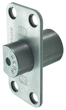 Emergency Release Door Stop for use with Double Action Pivot Sets with R8 Corners Allows double action door to operate as a single swing Stainless steel 932.87.020