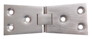 Butt Hinge Counter Flap 102 x 32 mm Brass With brass pin Satin chrome 926.95.204