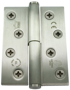 Butt Hinge Concealed Bearing Lift Off 102 x 76 mm Grade 304 Stainless Steel Staggered hole pattern Square corners clockwise closing satin 926.91.240