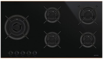 Smeg DSN PV695LCNR Hob Gas/Gls 5Z Black 535.64.139