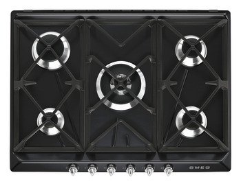 Smeg Vic SR975NGH Hob Gas 5Z Black/Stainless Steel 536.04.100