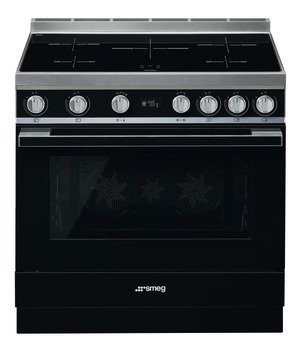 Smeg Por CPF9IPBL Range Ckr Ind Black/Stainless Steel 535.64.851
