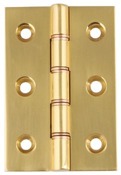 Butt Hinge DPBW Brass Square corners Length x width: 76 x 50 mm polished 926.83.238