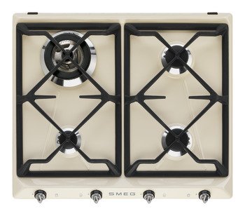 Smeg Vic SR964PGH Hob Gas 4Z Crm/Stainless Steel 536.04.092