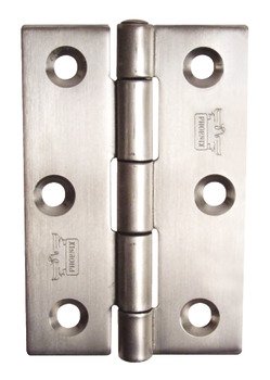 Butt Hinge 76 x 50 mm Grade 304 Stainless Steel Plain knuckle Satin 921.08.104