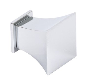 Knob with Backplate Zinc Alloy 30 x 30 mm Augusta Polished chrome 110.35.390