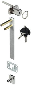 Central locking rotary cylinder lock With fixed plate cylinder for installation in front panel Standard profile with central locking bar keyed different 234.99.600