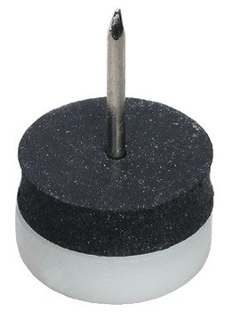 Pin Type Glide White Plastic with Black Rubber Layer Glide Ø 30 mm 650.04.300