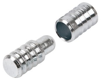 Table Top Connecting Fitting for Extending Tables Steel Press-fits into Ø 8 mm hole Blue galvanized 642.51.241