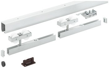 Fitting Set for Sliding Interior Doors Hawa-Junior 160/B Top hung system for low headroom doors For 1 door 941.60.007