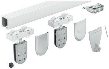Fitting Set for Sliding Glass Interior Doors Hawa-Junior 120/GP Top hung system For 1 door 941.20.010