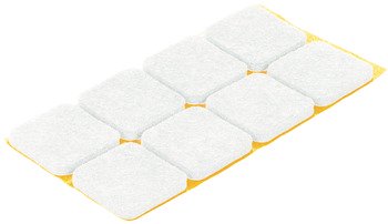 Felt Glide 100x100mm Self Adh White 650.06.729