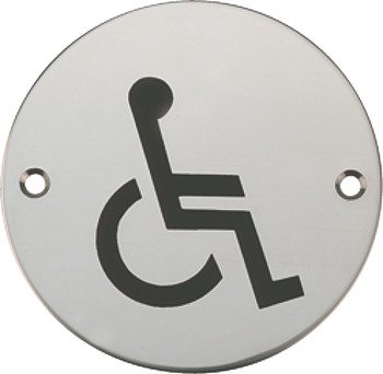 Graphic Sign D76mm-Disabled SSS/Black 987.15.400