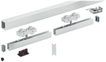Fitting Set for Sliding Interior Doors Hawa-Junior 120/B Top hung system for low headroom doors For 1 door 941.20.019