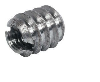 Screw-in Sleeve with Screwdriver Slot Length 15 mm outer Ø 12 mm core Ø 9 mm M6 internal thread for Ø 7/9 mm hole 030.00.324