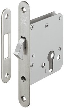 Hookbolt Lock Profile Cylinder Operated Startec For sliding doors Nickel plated 911.26.322