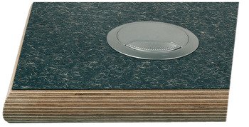 Cable Outlet Ø 60-80 mm Two Part Plastic outlet sleeve and cover plate Ø 80 mm black finish 429.99.342