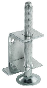 Plinth Adj w Supp Bracket M10x100mm Galvanised Steel 637.30.941