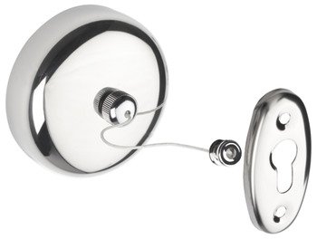 Clothes Rail Retractable Max. Cord Approx. Length 2450 mm Britannia Concealed fixings Polished chrome finish 580.88.090