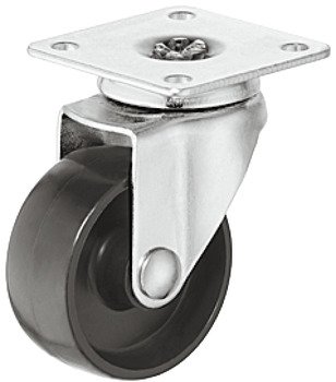 D40mm Castor Swivel without Brake Plastic Galvanised 662.03.870