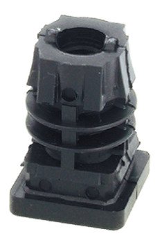 Square Plug 30x30mm w M10 Int Thr Plastic Black 652.11.636