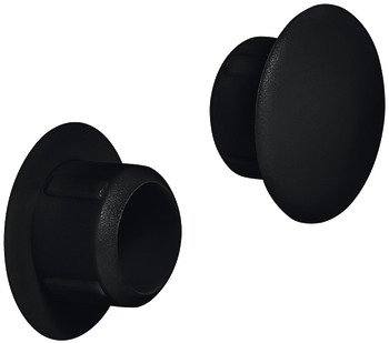 Cover Cap Plastic for Blind Holes Ø 10 mm For push fitting Black 045.00.341