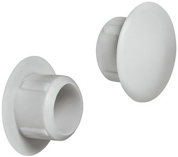 Cover Cap Plastic for Blind Holes Ø 10 mm For push fitting Light grey (RAL 7035) 045.00.540
