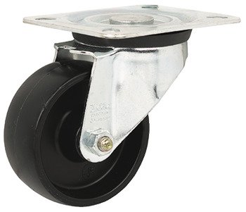 Swivel Single Wheel Castor without Brake Wheel Ø 80-125 mm 100 mm Plate Fixing with screw-on plate Wheel Ø 100 mm load capacity 125 kg 670.01.414