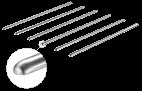 Hot Rods for Protecting Worktops Self Adhesive Zinc alloy Length 450 mm 808.90.091