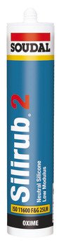Silicone Sealant Low Modulus Tube 300 ml Soudal Silirub 2 Black
