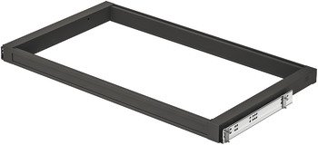 Pull Out Frame Häfele Dresscode For side panel thickness of 16 mm Width B 726 mm for cabinet width 800 mm umber grey RAL 7022 806.34.504