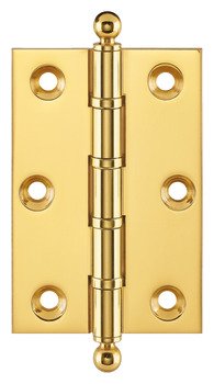 Butt Hinge Ball Finial 76 x 50 mm Brass Polished and lacquered brass 926.23.158