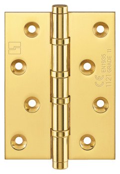Butt Hinge Ball Bearing 100 x 75 mm Brass Suitable for use on 30 minute fire doors Polished chrome plated 926.23.102