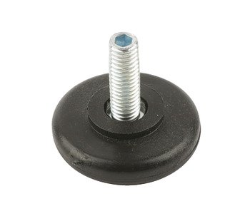 Base Leveller with M8 x 22 mm Threaded Bolt Plastic Black Ø 39 mm base height 11 mm 651.09.304