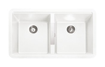 Sink Double Bowl Rangemaster Paragon Igneous Granite Rangemaster Double Bowl PAR2641 White 565.57.701