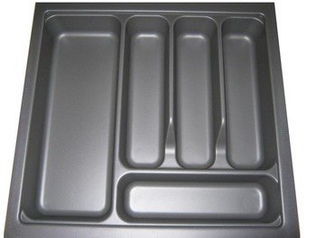 Plastic Cutlery Insert Depth 431mm Slate Grey to Suit Matrix Box A Drawer Systems For cabinets with 18/19 mm board thickness Width 424 mm for cabinet width 500 mm 550.26.305