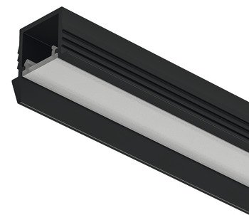 Aluminium Profile for Recess Mounting Loox5 LED Flexible Strip Lights 1105 Length 3000 mm depth 11.5 mm diffuser width 11 mm Black 833.95.727