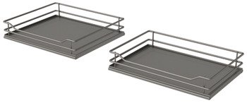 Swing Out Corner Storage Premea Lava Grey Solid Base and Wire Baskets Vauth-Sagel VS COR Fold For cabinet width: 900/100 mm For door width: 450 - 600 mm Right hand 548.13.626