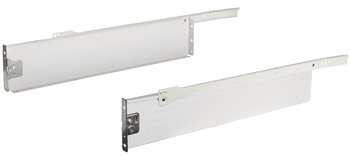 MX Mtl Drawer Sides Sgl 20kg 86/400mm Wht 554.47.740