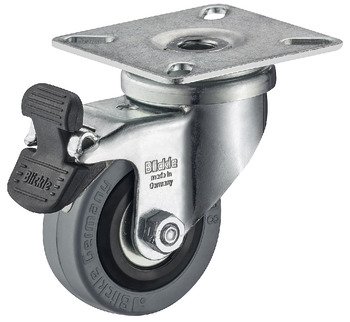 D50mm Castor Swivel with Brake Plastic Galvanised 663.16.910