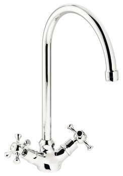 Mixer Tap Dual Lever C-Spout Abode Burford Polished chrome - AT2170 569.96.210