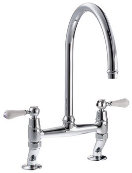 Tap Traditional Bridge C-Spout Abode Ludlow Polished chrome - AT1029 569.96.230