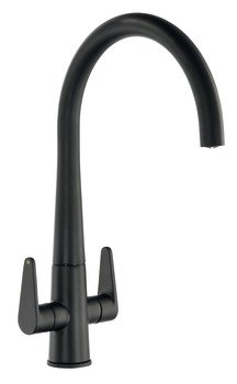 Mixer Tap Dual Lever C-Spout Abode Coniq R Matt black - AT2125 569.96.370