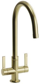 Mixer Tap Dual Lever C-Spout Abode Pico Brushed brass - AT2045 569.96.500