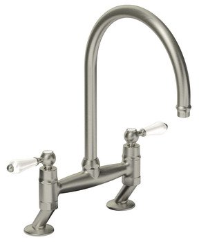 Tap Traditional Bridge C-Spout Abode Ludlow Brushed nickel - AT1217 569.96.630