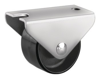 D15mm Castor Fixed without Brake Plastic Galvanised 661.23.322