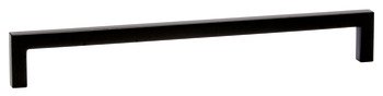U Pull Handle Zinc Alloy Matte Black 28.5x192mm Fixing Centres