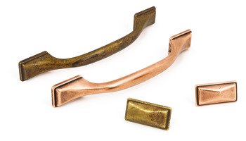 Shapes D Handle Zinc Alloy Antique Copper 128mm Fixing Centres 110.22.277